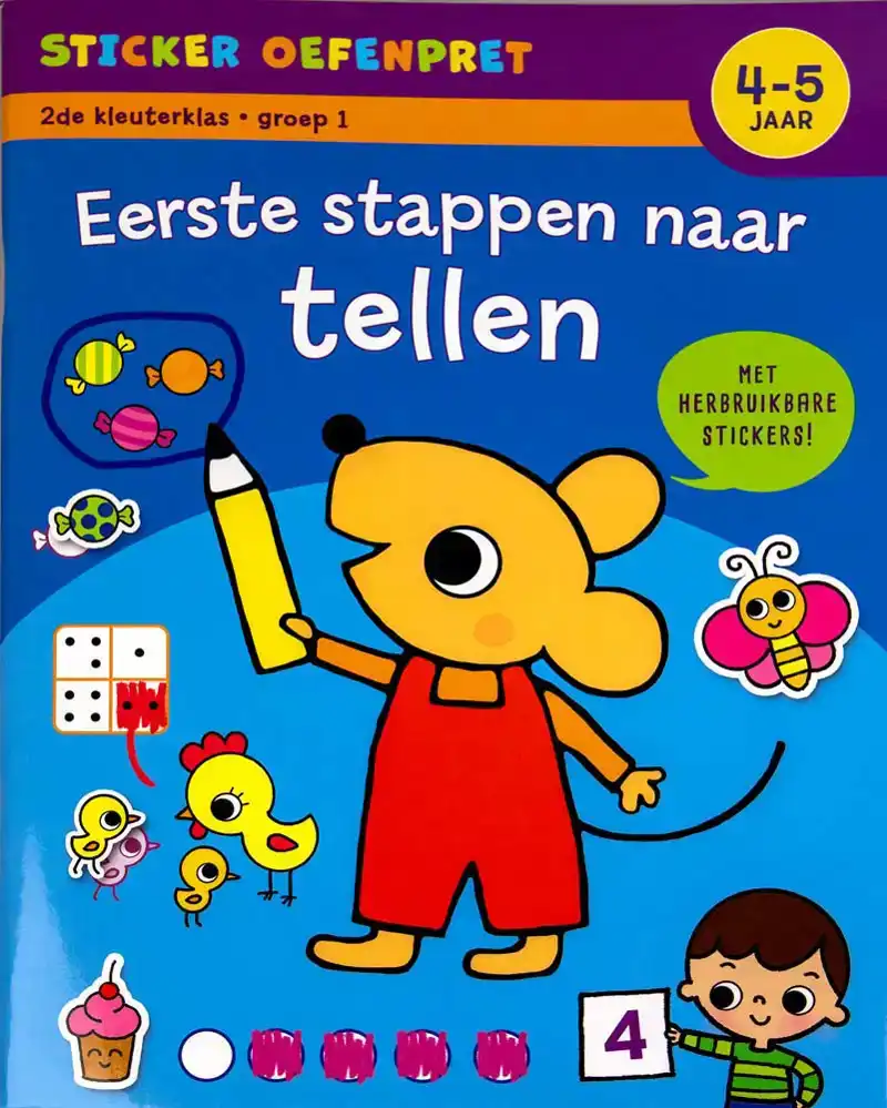 Oefenpret met stickers - Eerste telspelletjes 4-5 jaar