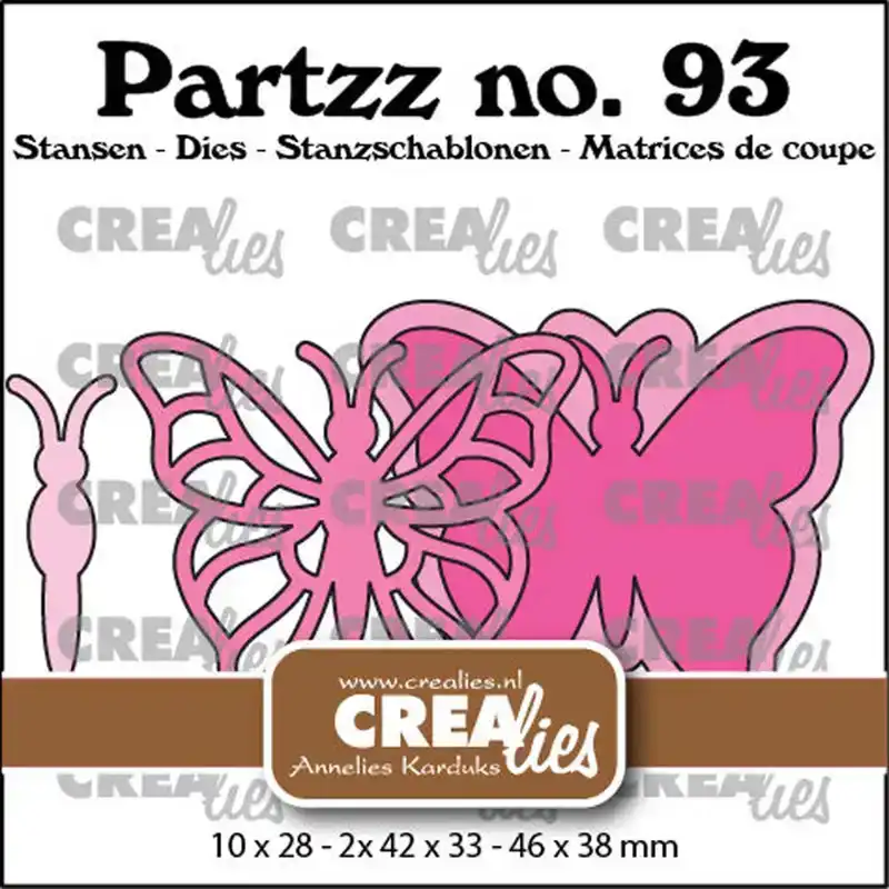 Crealies butterfly B no. 93
