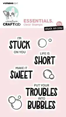 Creative Craftlab clear stamp stuck on you essentials
