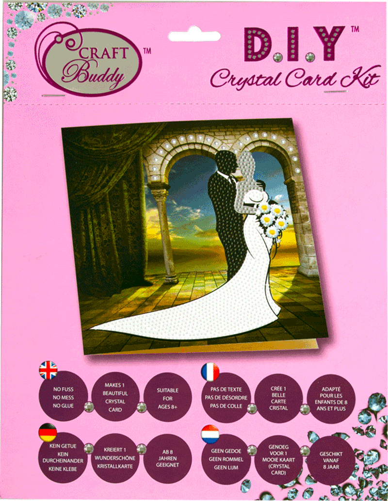 Crystal Card Kit A21 Wedding Couple 18x18 cm