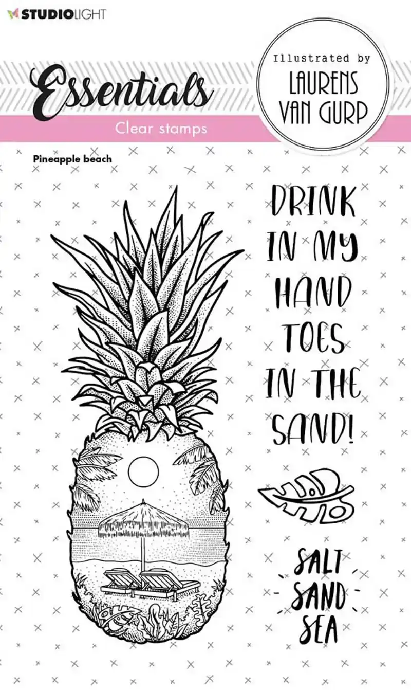 Clear stamp pineapple beach Studio Light nr.258