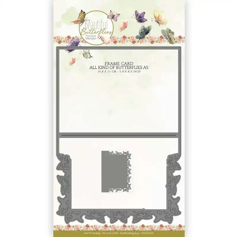 PM Beautiful Butterfly Snijmal Butterfly frame A5