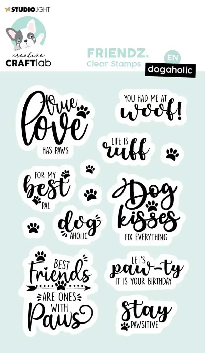 Creative Craftlab Clear Stamp Best pal Friendz nr 166