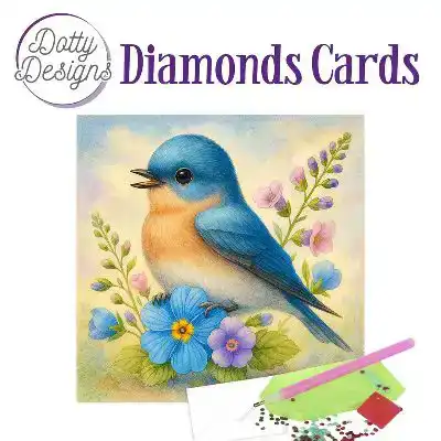 Dotty Designs Diamond Cards – Blue Bird