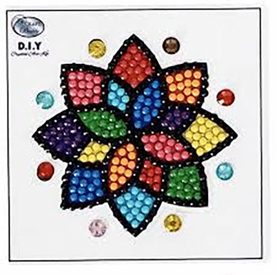 Crystal motif sticker kit mandala