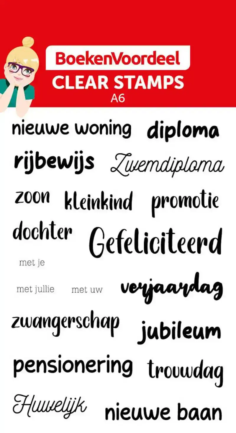 Emma s clear stamp 007 gefeliciteerd