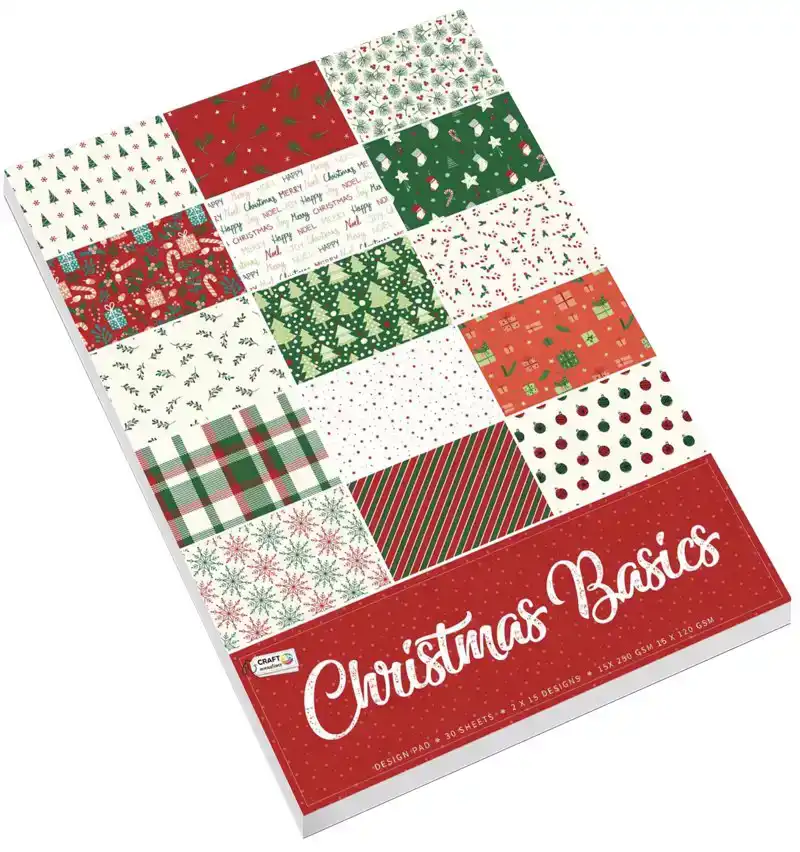 Kerst A4 design blok 30 vel