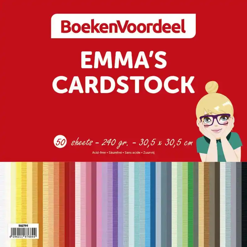 Emma's linnenkarton pakket 50 vel - 30.5x30.5cm