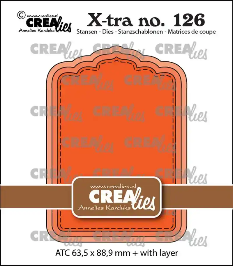 Crealies X-tra Snijmal no. 126, ATC Paneel A