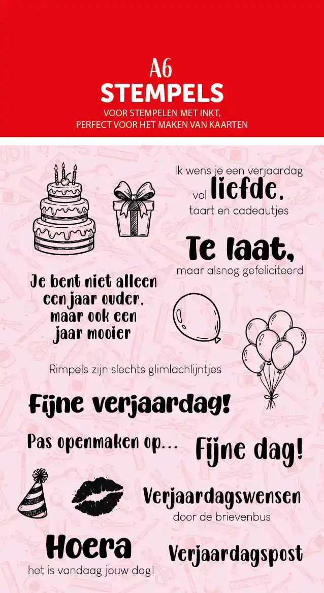 Emma Clear Stamp 0009 Verjaardagspost