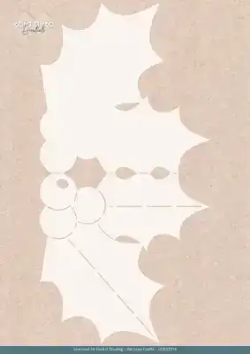 Card deco Floral Christmas Floral holly
