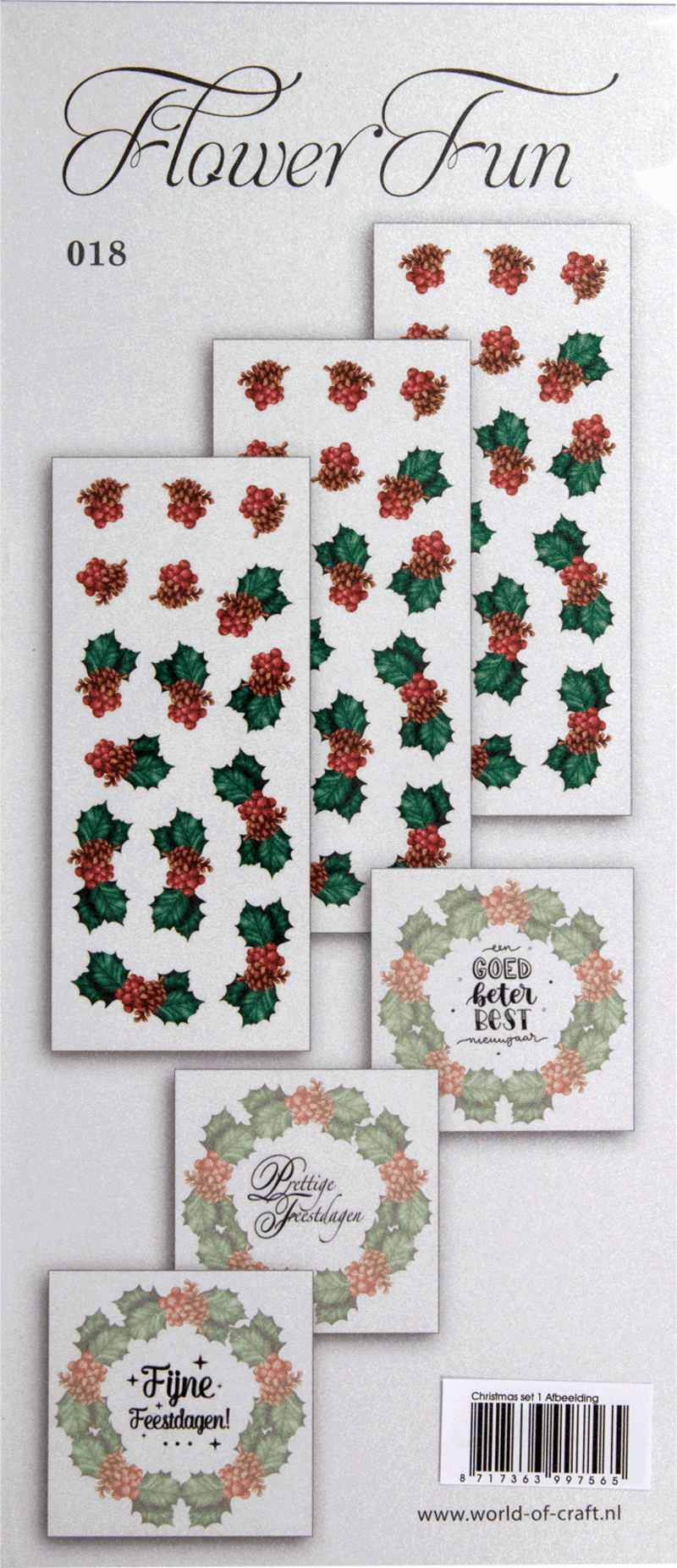 Flower Fun serie 018 kerst tekst