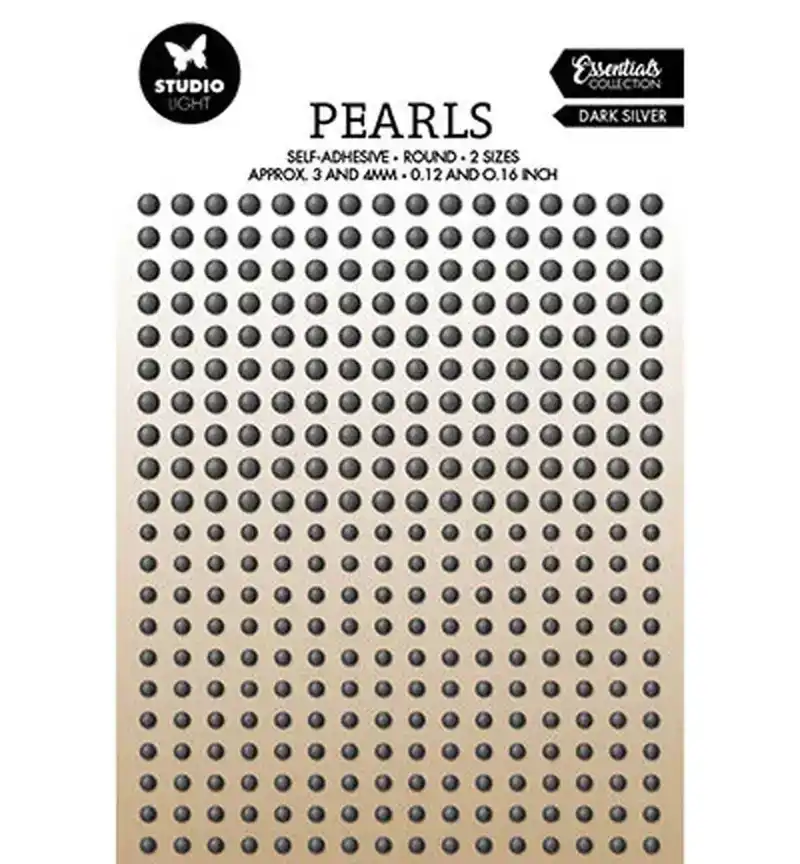 SL Self-Adhesives Pearls Dark Silver