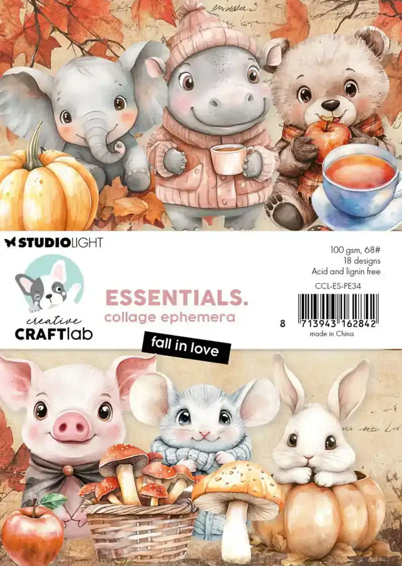Studio Light Creative Craftlab Essentials Collage Ephemera Fall in Love