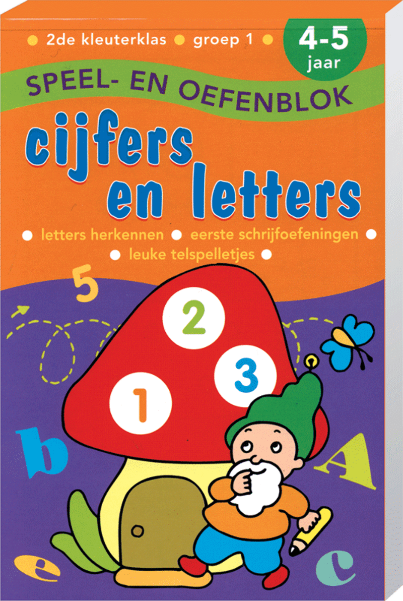 Speel en Oefenblok 4 tot 5 Jaar Cijfers