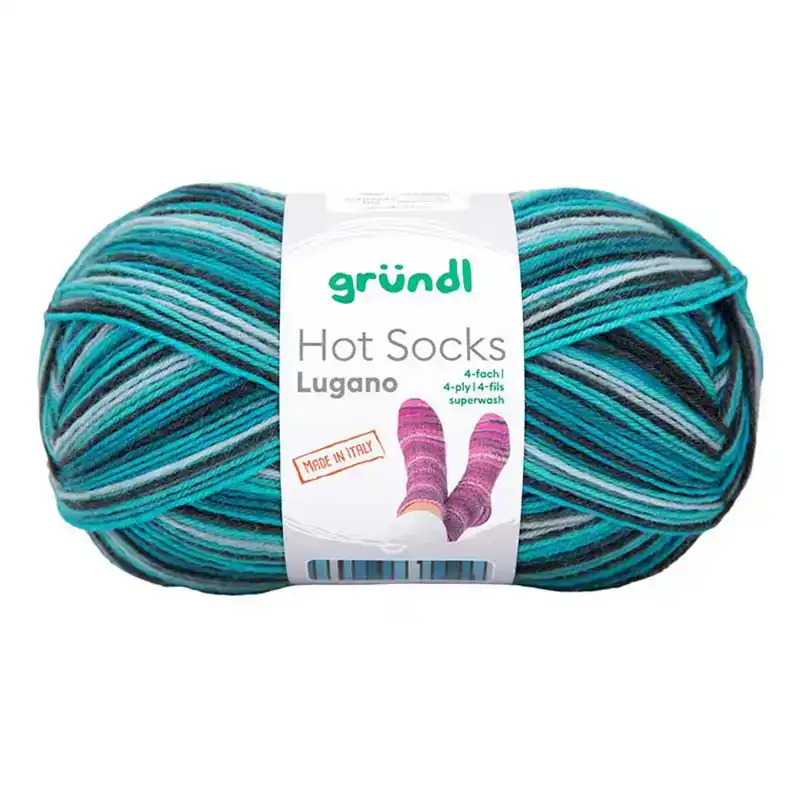 Hot socks Lugano 4-kleur Turquoise