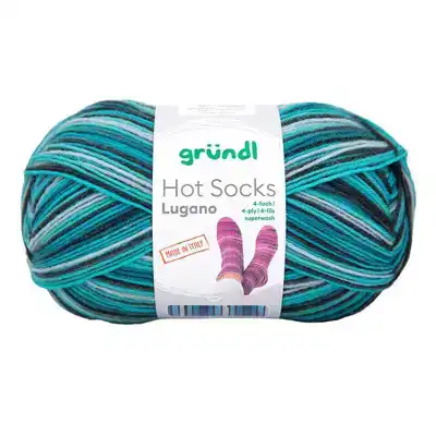 Hot socks Lugano 4-kleur Turquoise