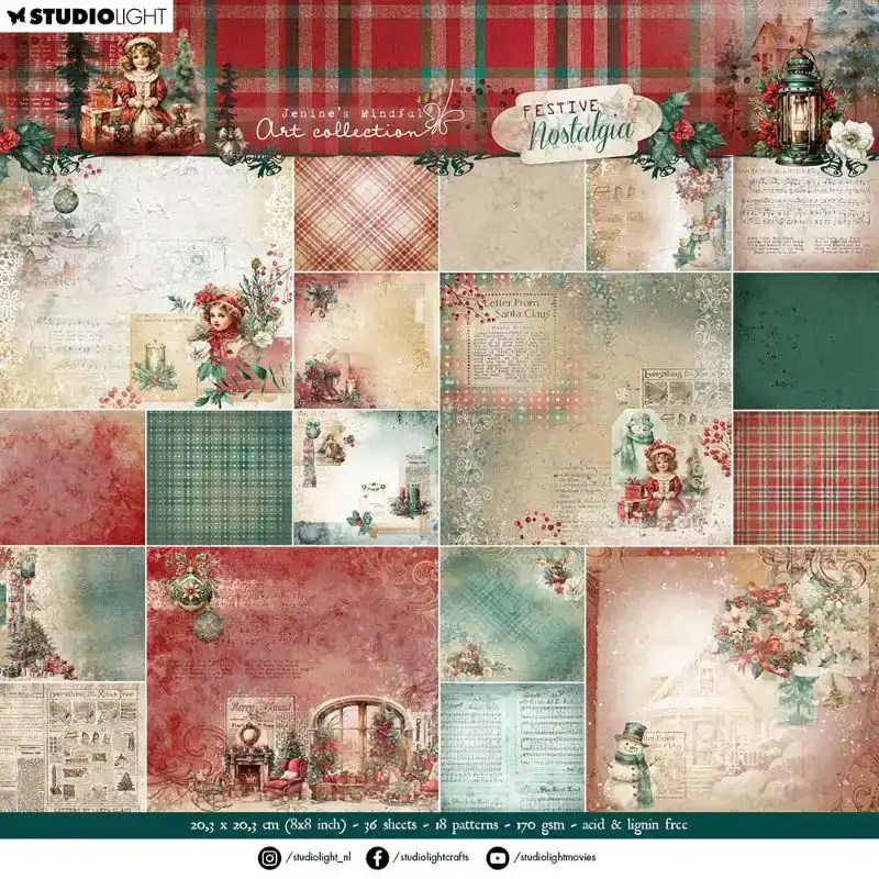 JMA Design paper pad background design Festive Nostalgia
