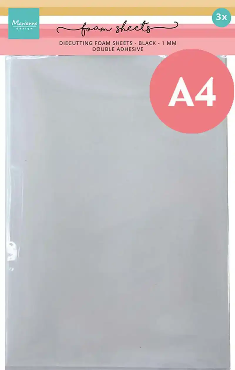 Marianne Design Foam sheets A4 zwart 1mm