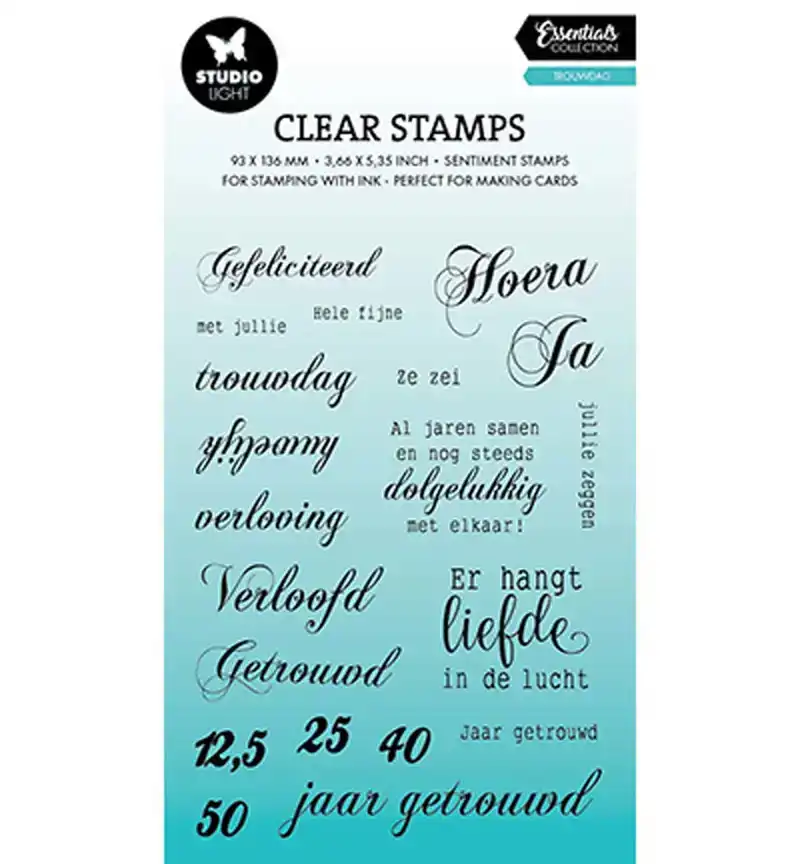 Clear stamps wedding day