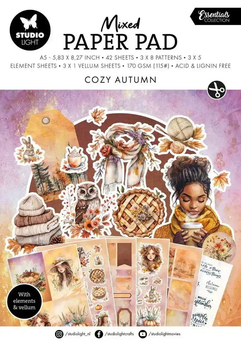 Studio Light Essentials Mixed paper pad Autumn Essentials