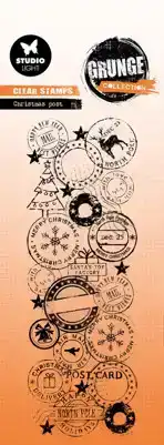 Grunge Collection clear stamp christmas post