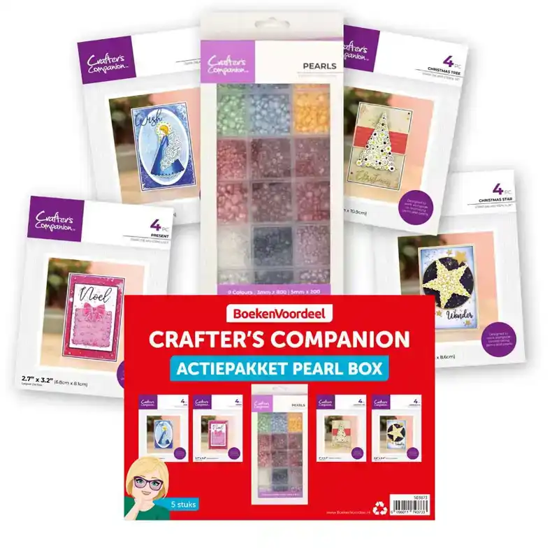 Actie Pakket Crafters Companion Pearl Box inclisief 4 snijmallen