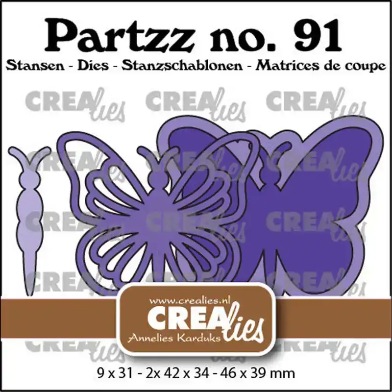 Crealies Butterfly no. 91