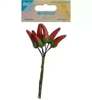Joy artificial flowers 6 rode pepers