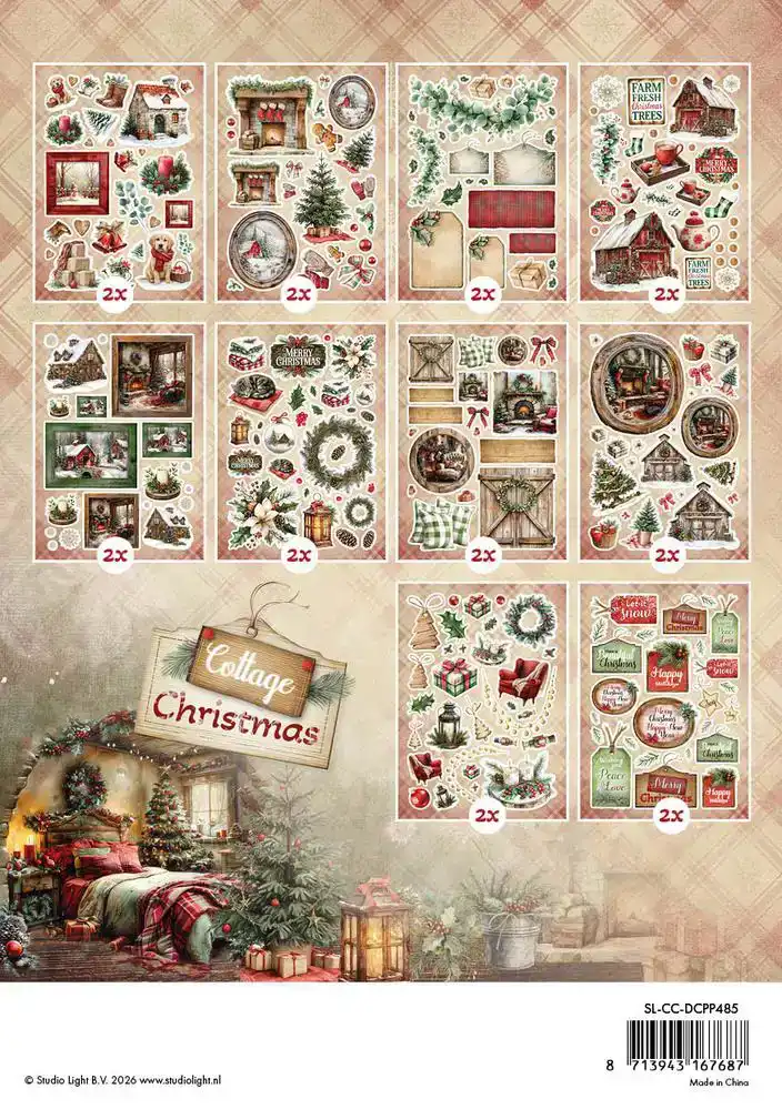 Studio Light Cottage Christmas Paper Elements Stansvellen