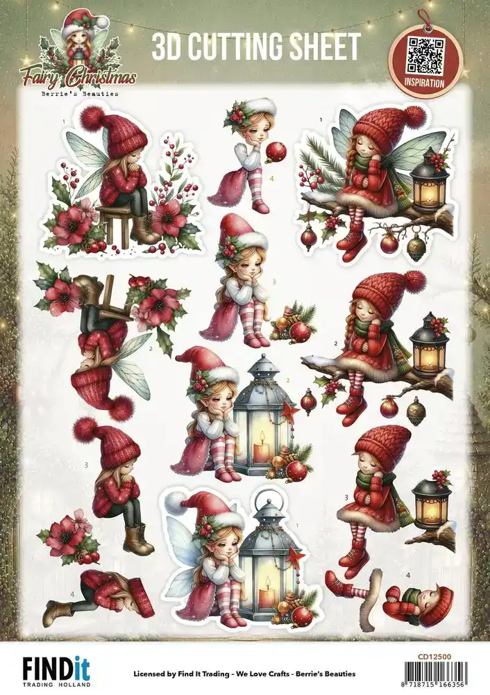 Berries Beauties - Fairy Christmas 3D cutting sheet
