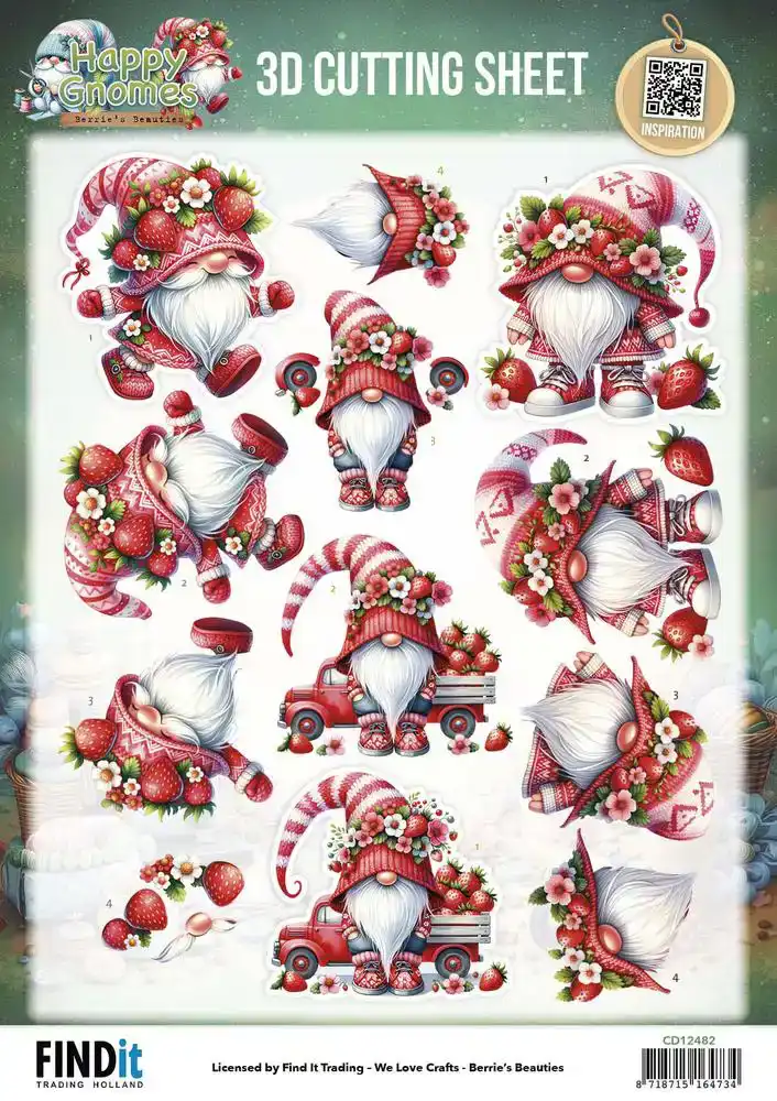 Berries Beauties Happy Gnomes Knipvelset The Tiny Baker/ Berry Cute