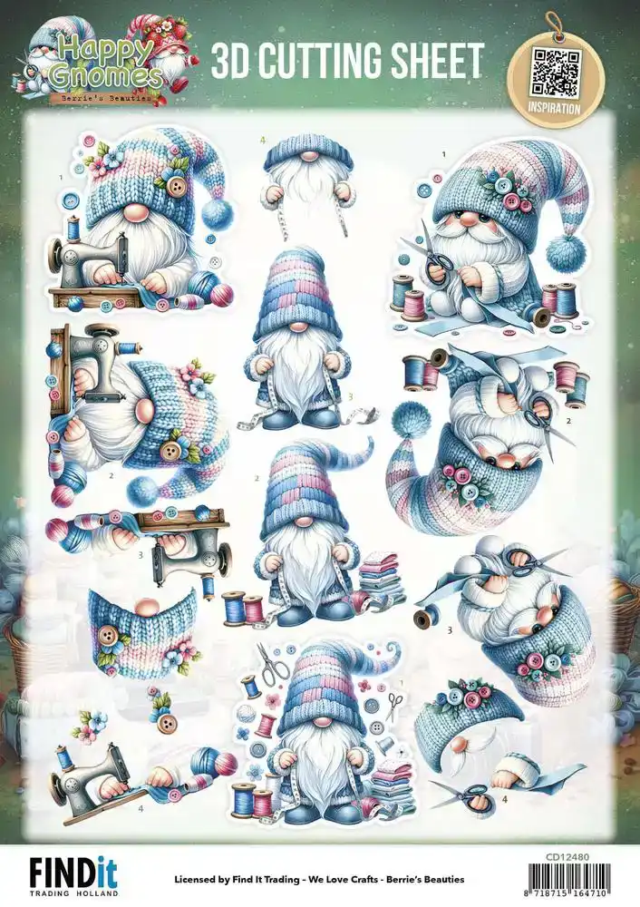 Berries Beauties Happy Gnomes Knipvelset Coffee & Clicks/ Sew Much Love