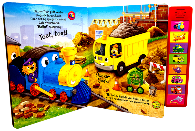 Blauwe trein en zijn vriendjes geluidenboek