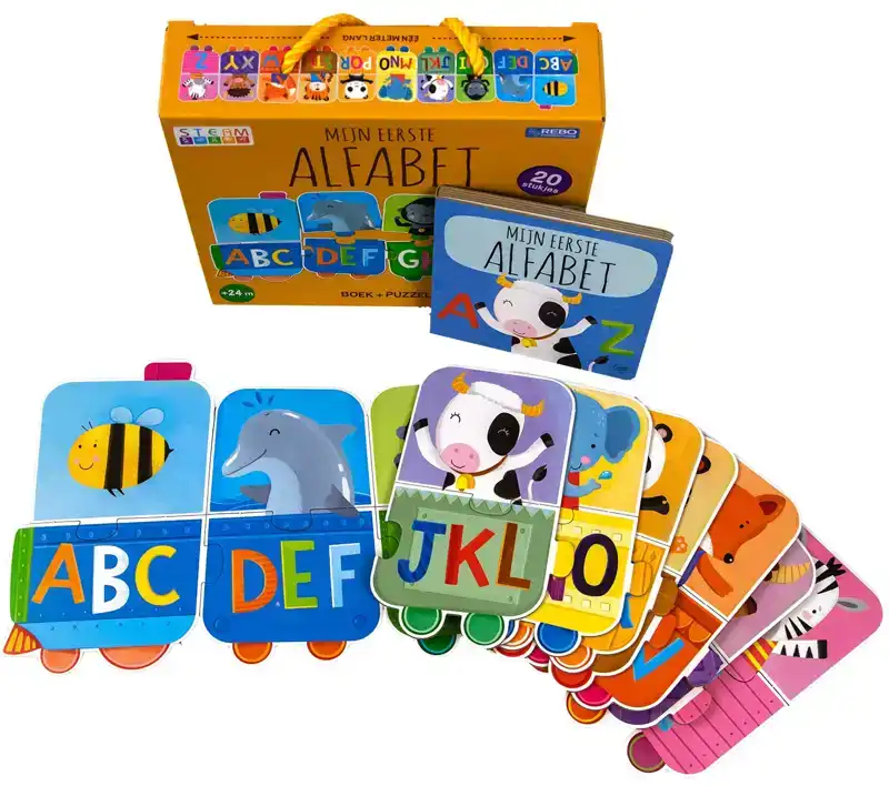 Mijn eerste alfabet puzzeltrein met boekje