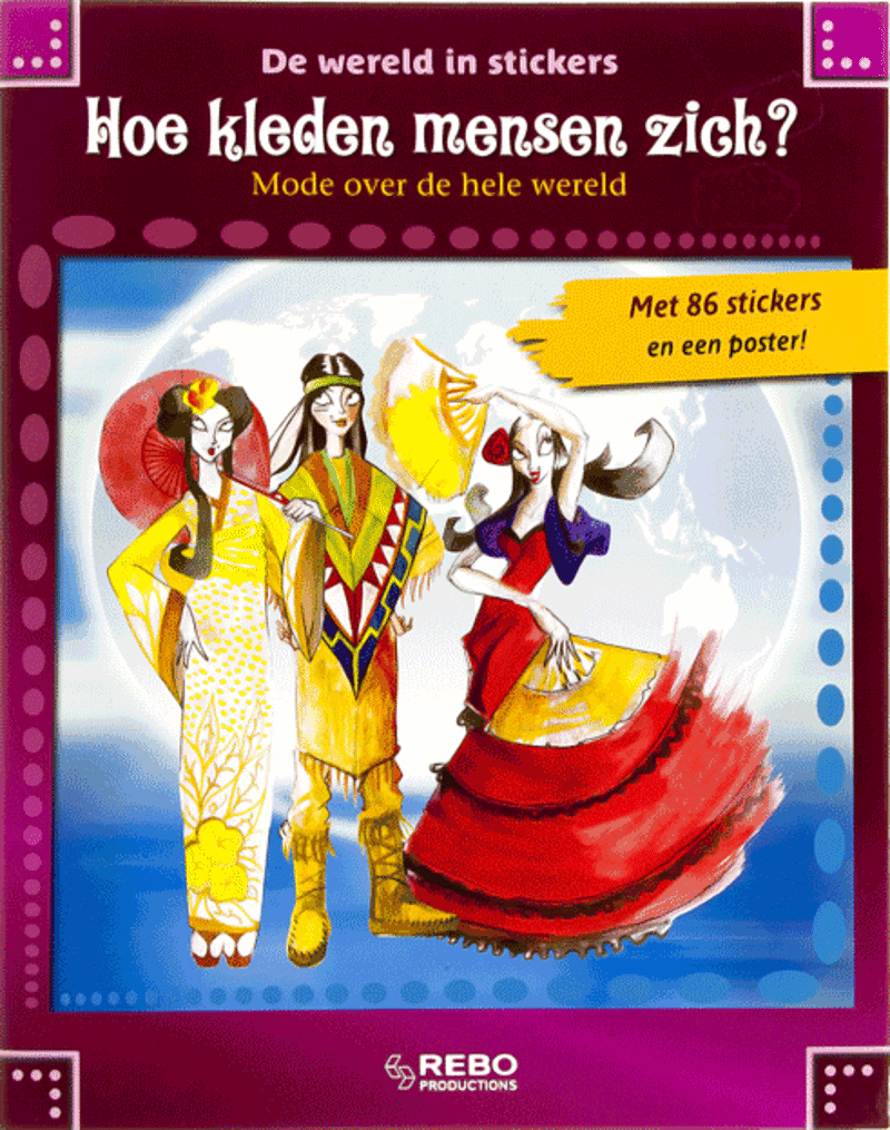 Hoe kleden mensen zich? de wereld in stickers