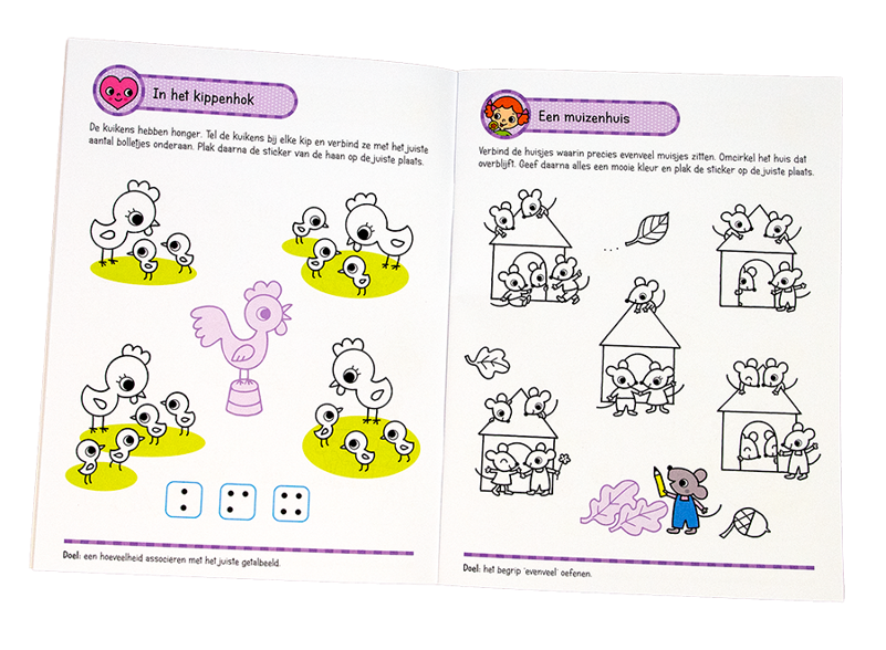 Oefenpret met stickers - Eerste telspelletjes 4-5 jaar