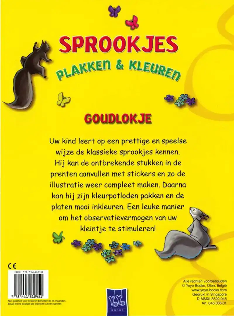 Sprookjes plakken en kleuren Goudlokje