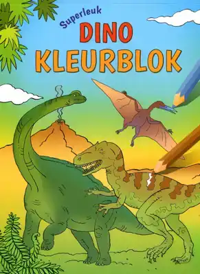 Superleuk Dino kleurblok