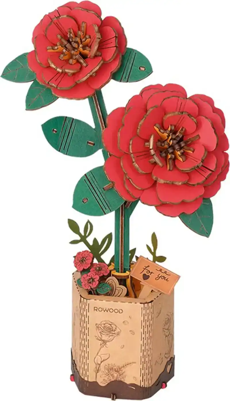 Robotime Red Camellia