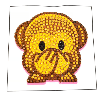 Crystal motif sticker kit monkey with tool (camk-25 + tool)