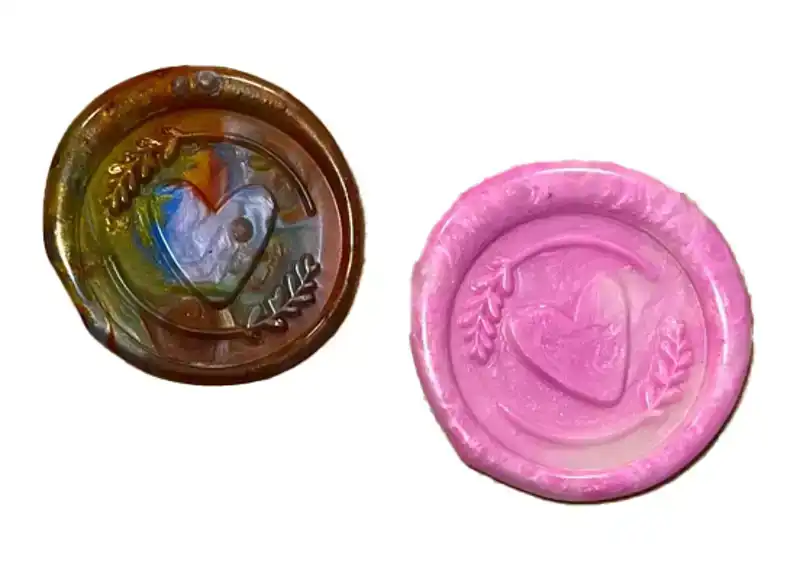 Studio Light wax Stamp Peach Heart