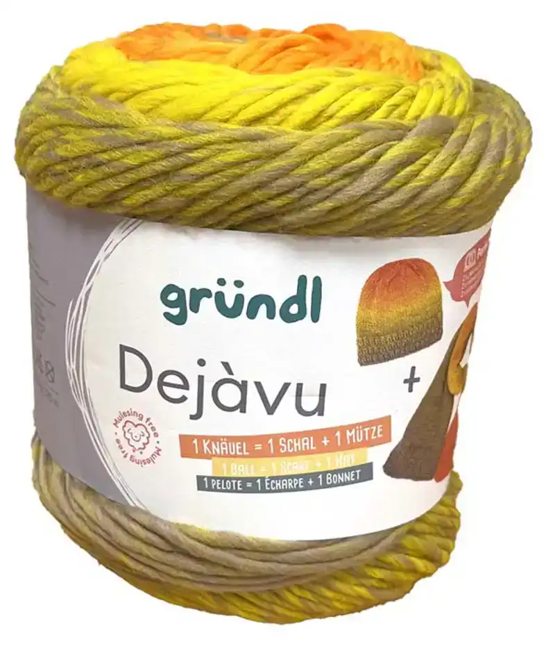 Dejavu 1 bol - 1 sjaal + muts Groen oranje verloop