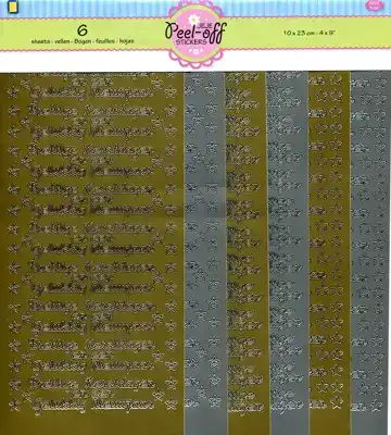 Peel off stickers kerst 6st
