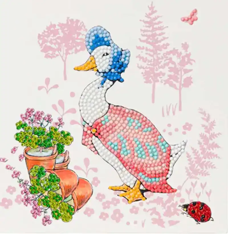 Crystal Card Kit Jemima Puddle duck 18x18cm