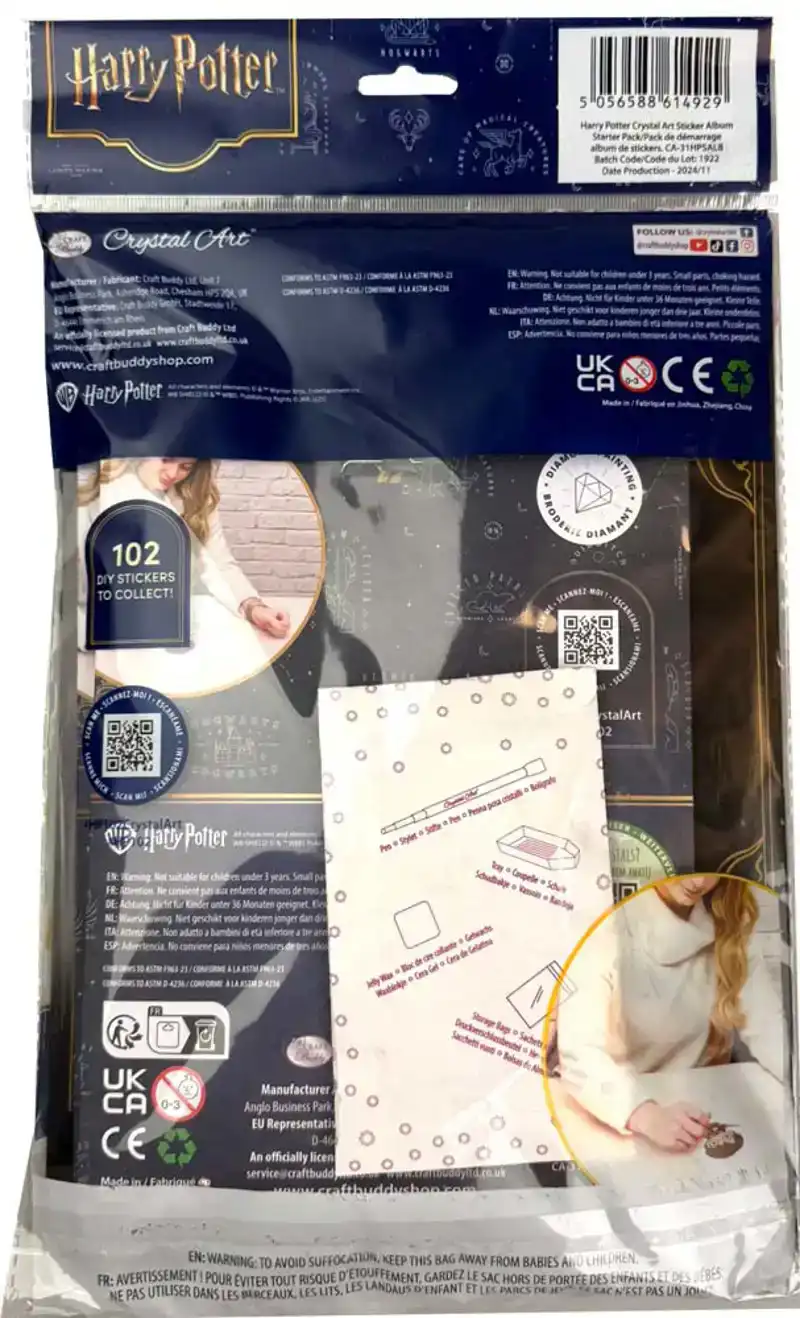 Harry Potter crystal art album incl 2 blind bags