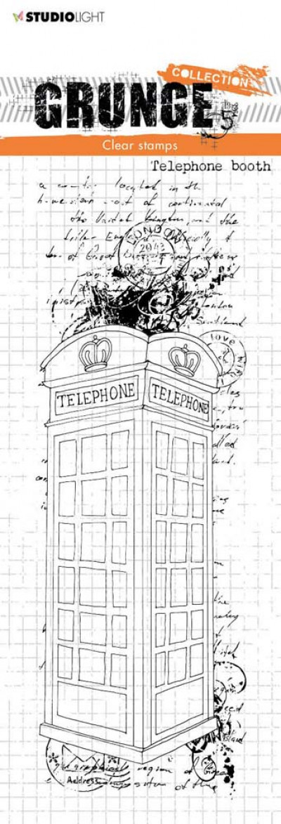 Studio Light Grunge Clear Stamp Telephone Booth nr.226