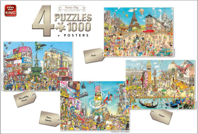 Legpuzzel Comic City collection 4in1