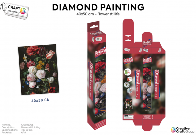 Diamond painting Bloemen 40x50cm
