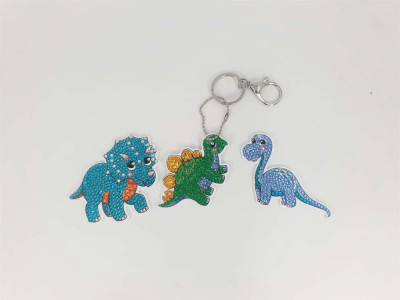 Crystal Art Keyring kit Dinosaur Friends<br>